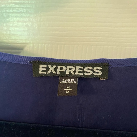 Express Navy Blue Beaded Top - Picture 4 of 6